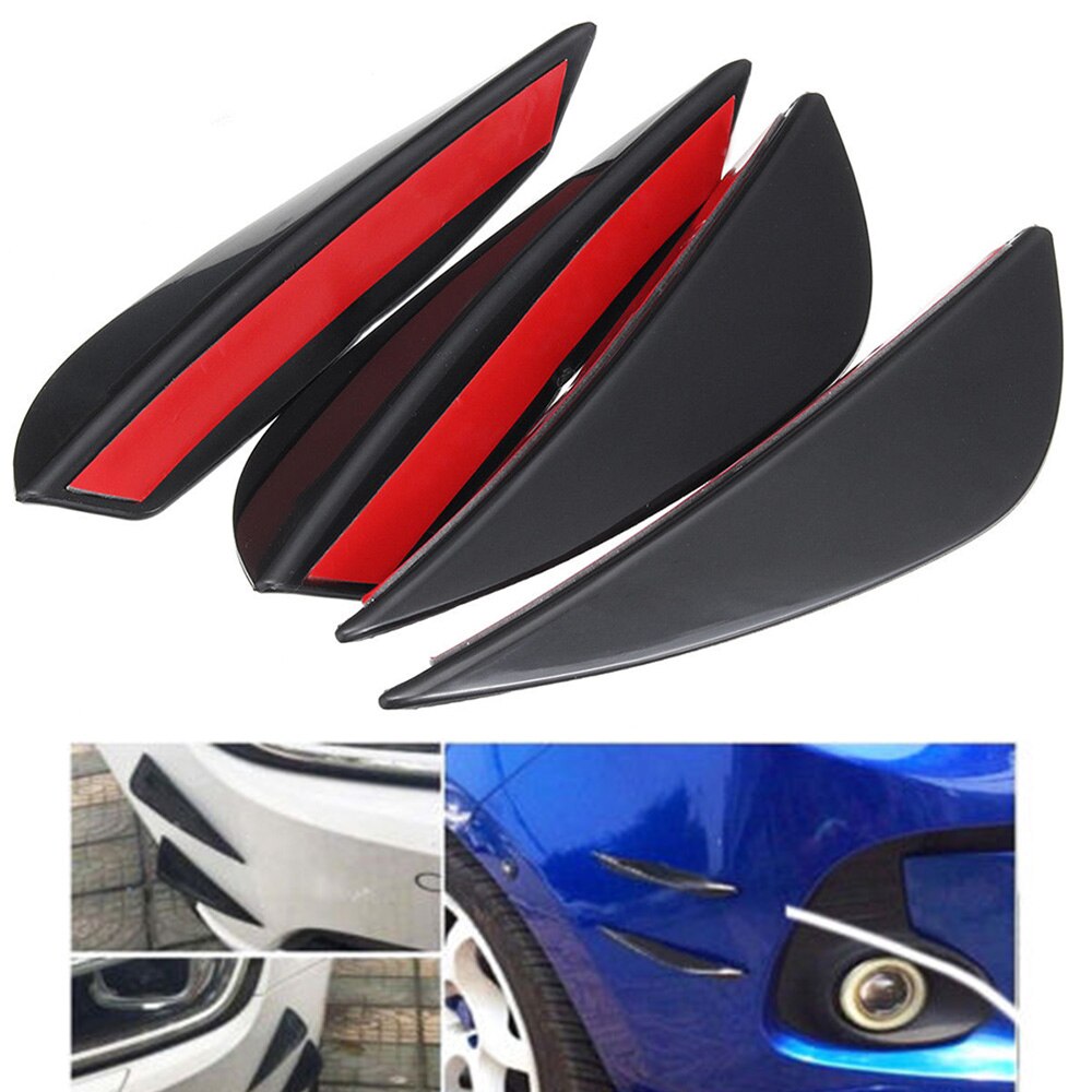 Set 4 buc. aripioare ornamentale bara tuning, culoare neagra-1