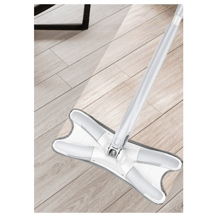 Mop Plat, Flippy, cu Sistem de Stoarcere, 4 Lavete Incluse, Lungime Telescopica 140 cm, Argintiu-3