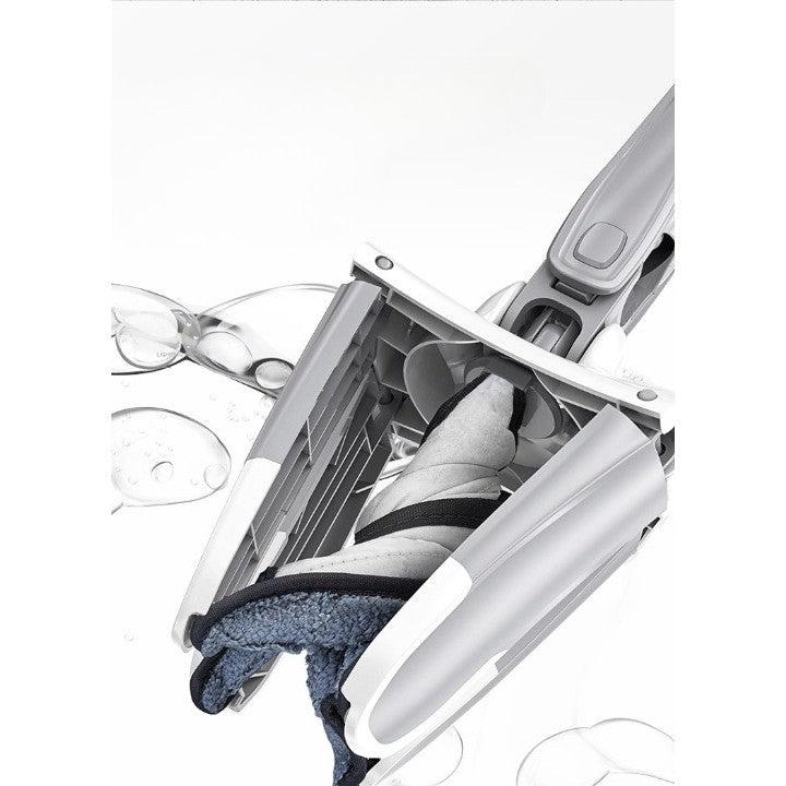 Mop Plat, Flippy, cu Sistem de Stoarcere, 4 Lavete Incluse, Lungime Telescopica 140 cm, Argintiu-5