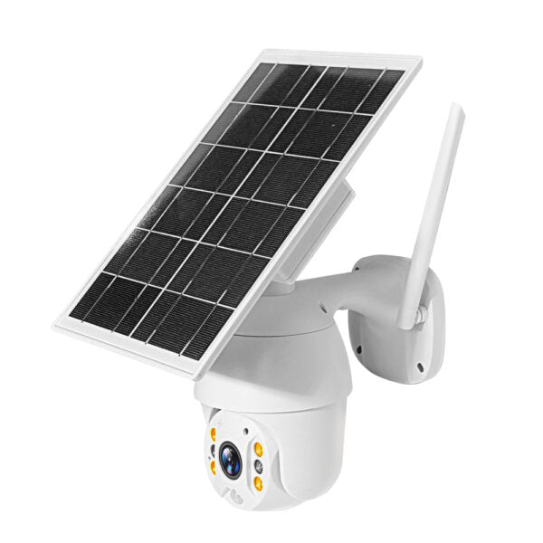 Camera Supraveghere cu Incarcare Solara Wi-Fi, 6 Acumulatori, Rezolutie 3Mp, Leduri Night Vision