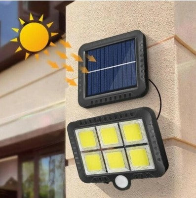 Proiector solar 120 led-uri, 30W, cu senzor de lumina si miscare, ajustabil 360, acumulator inclus, XZ-F120