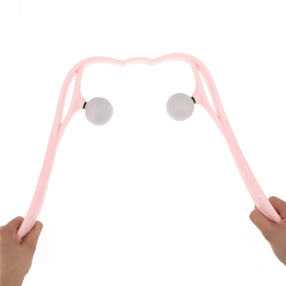 Aparat de Masaj Manual cu 2 Role, Masaj Cervical, Brate, Umeri, Picioare, Eliminarea Durerilor de Gat