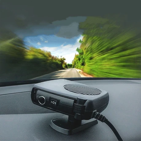 Aeroterma priza auto 12V cu aer rece si cald, negru