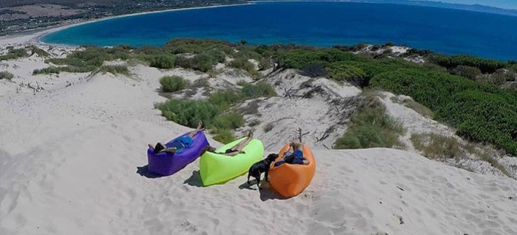 Saltea gonflabila Lazy Bag umflare cu aer