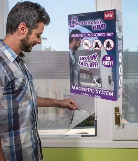 Plasa anti-insecte cu benzi magnetice