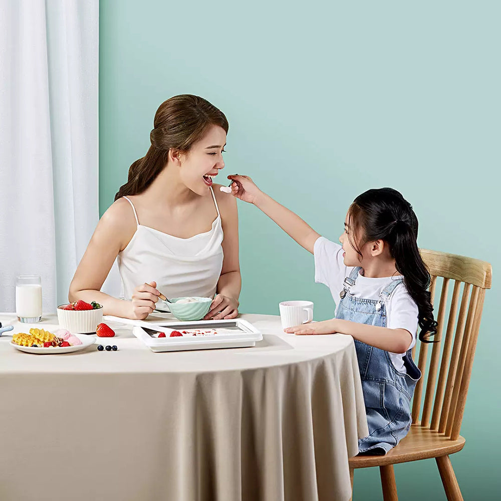 Plită termică pentru înghețată tip rulou, cu 2 spatule + forma din silicon pentru inghetata