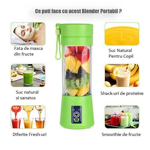Mini Blender Portabil pentru fructe si legume, multicolor