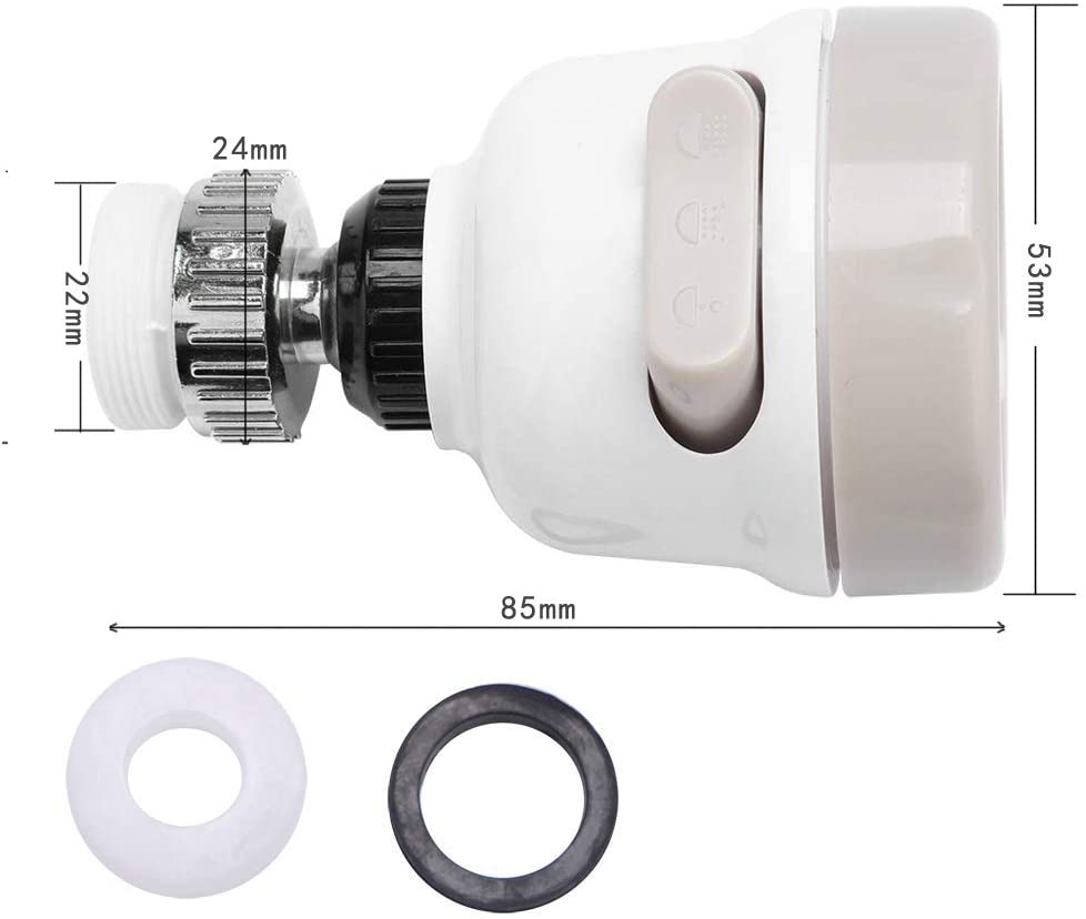 Cap flexibil de robinet cu 3 tipuri de jet si functie 360 grade