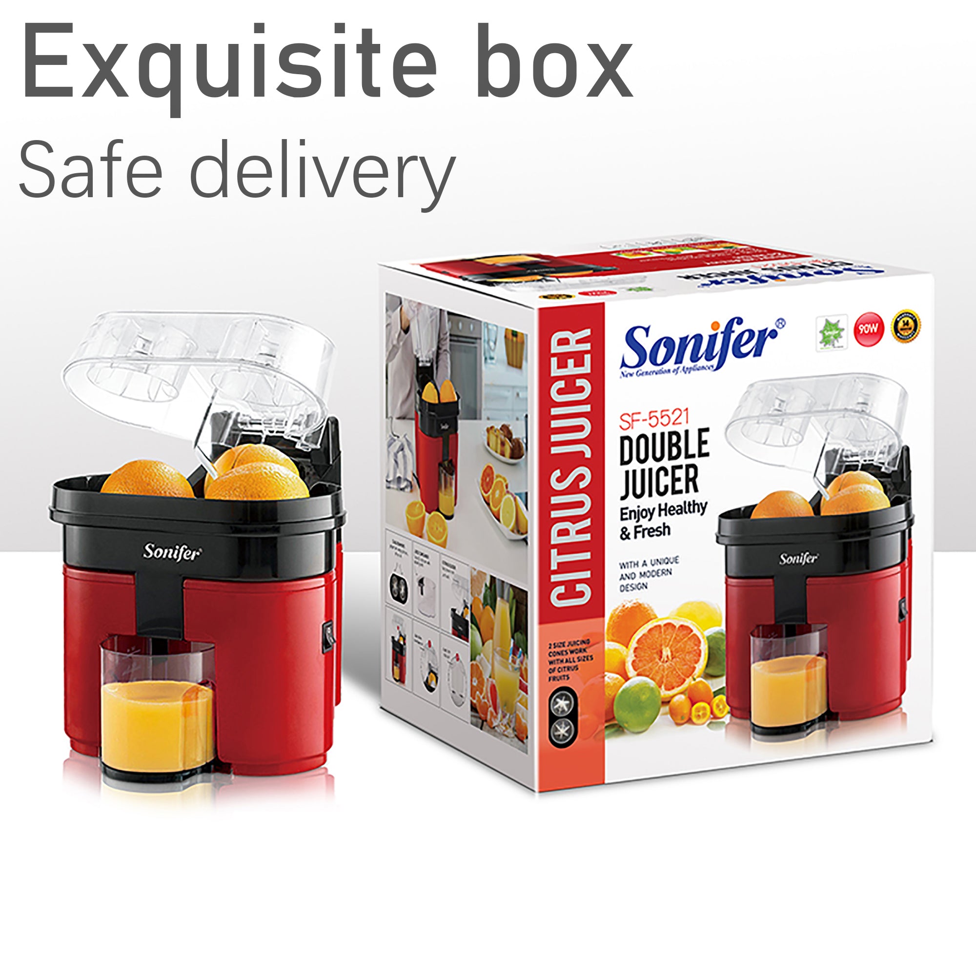 Storcator de fructe SONIFER dublu 90W SF-5521