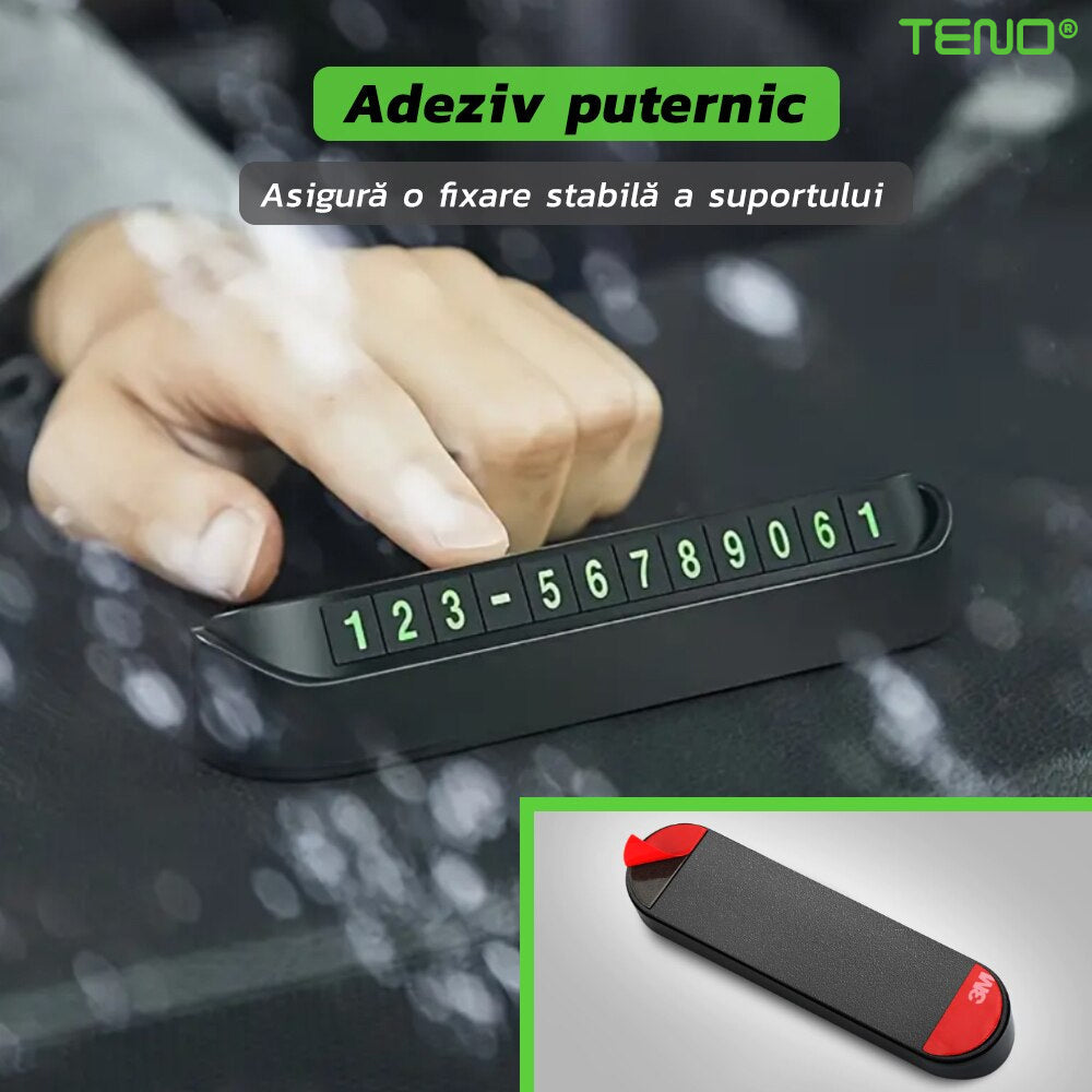 Suport Auto pentru Numarul de Telefon, stickere magnetice, adeziv puternic, dimensiuni reduse, negru