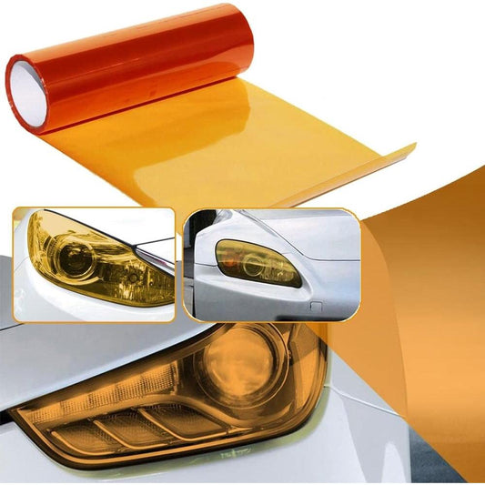 Folie protectie faruri / stopuri auto - Orange (pret/m liniar)