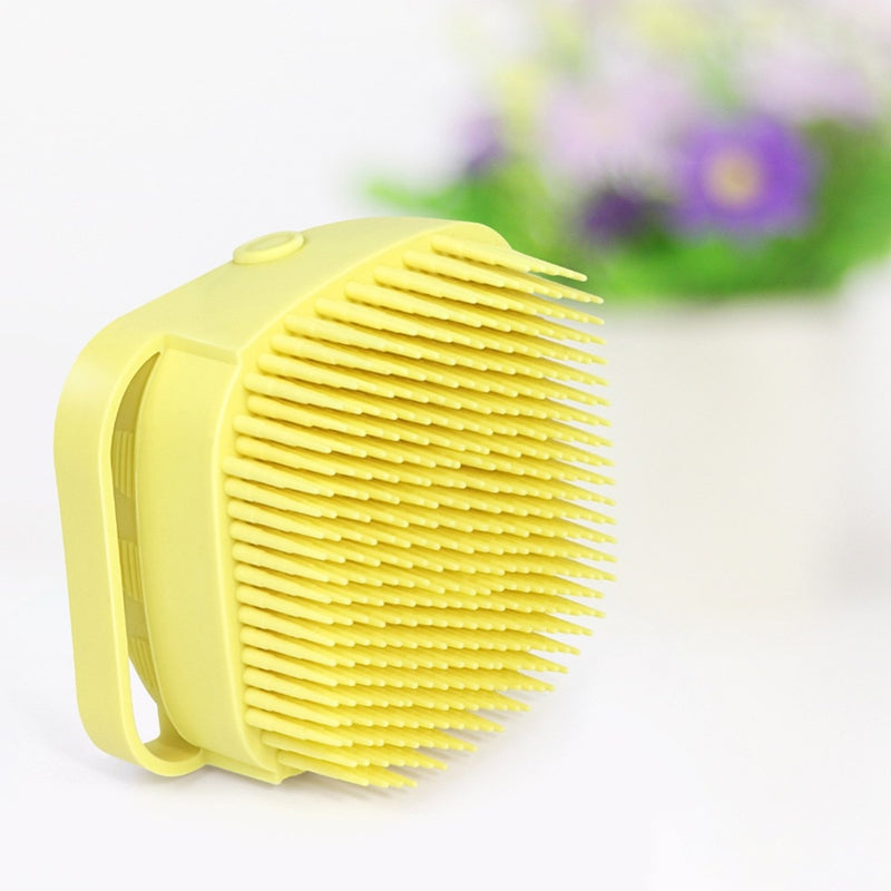 Perie din silicon cu recipient pentru sapun lichid, multicolor