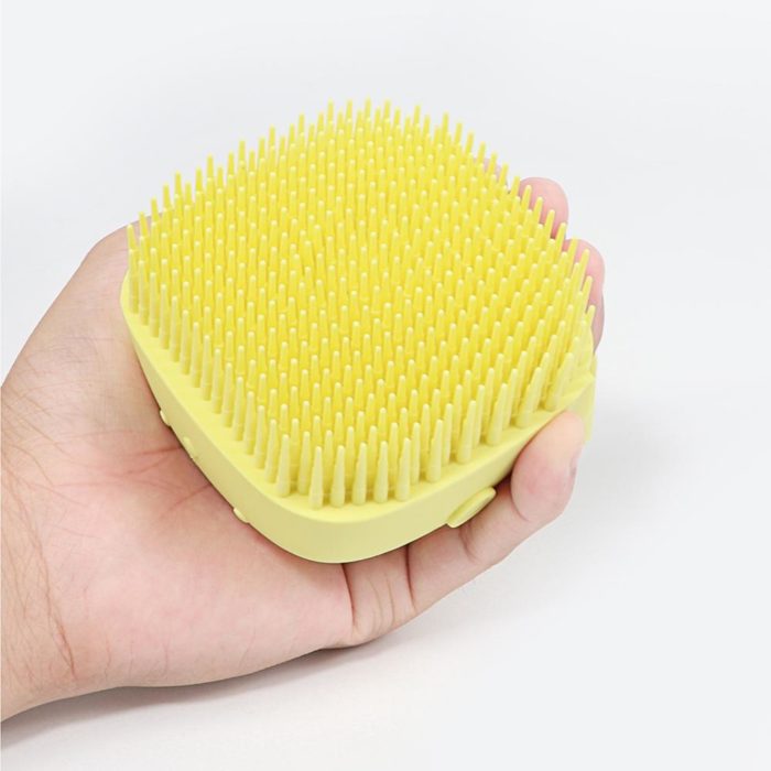 Perie din silicon cu recipient pentru sapun lichid, multicolor