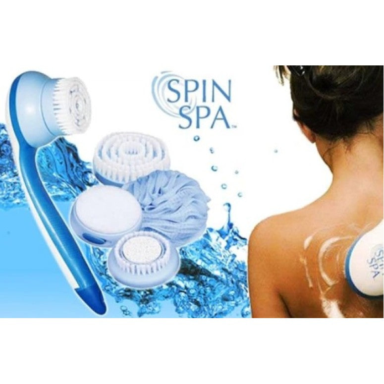 Perie de dus / corp, rotativa 5 in 1 Spin Spa - Accesorii incluse