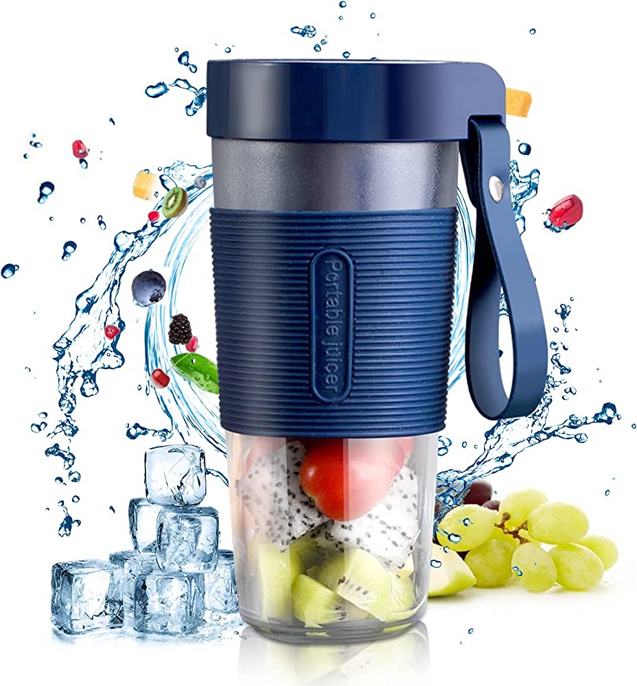 Mini blender electric NutriCup, portabil, pentru preparare sucuri si shake-uri sanatoase, incarcare USB, acumulator, 420 ml