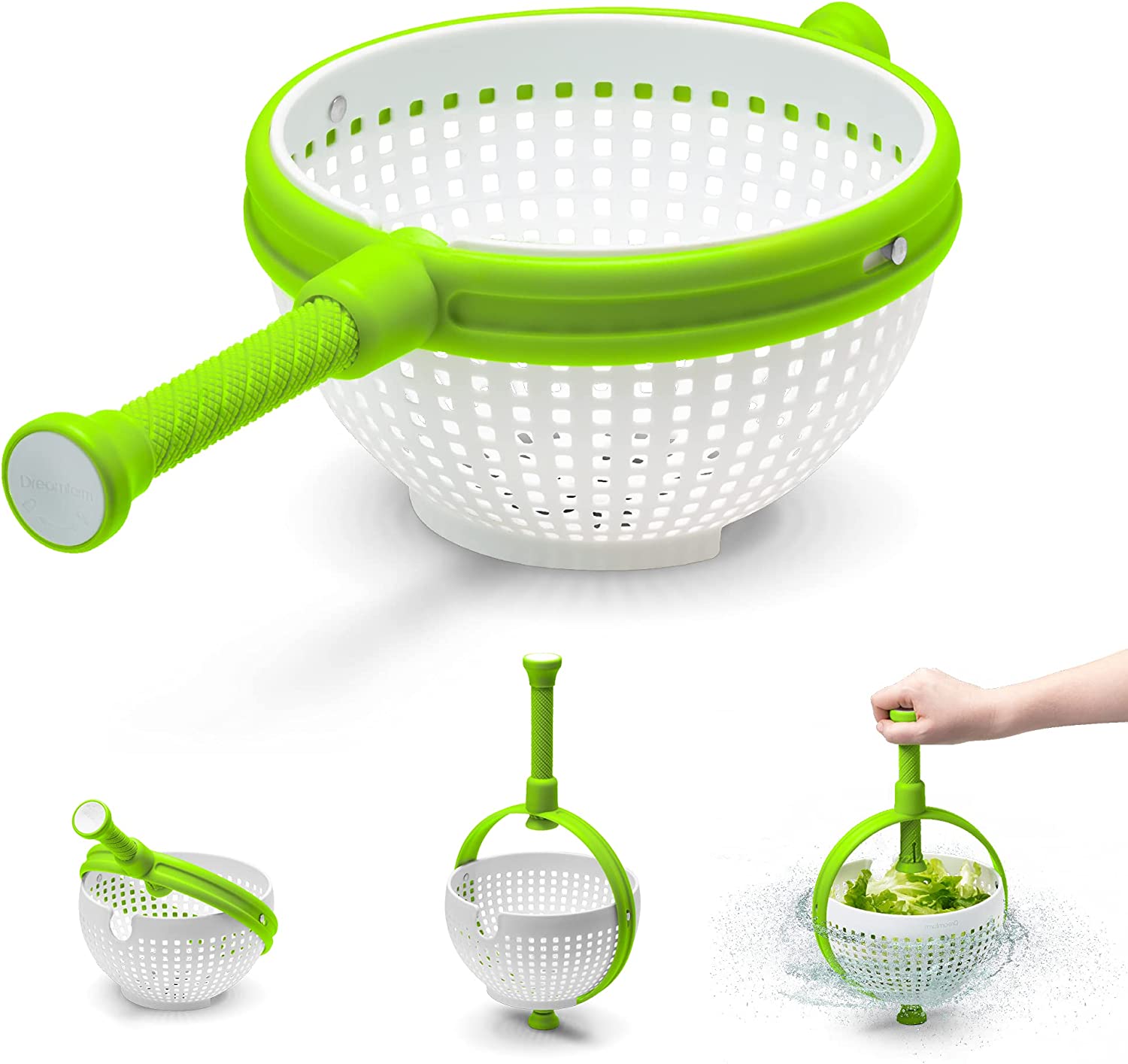 Strecuratoare multifunctionala rotativa, cu maner, verde