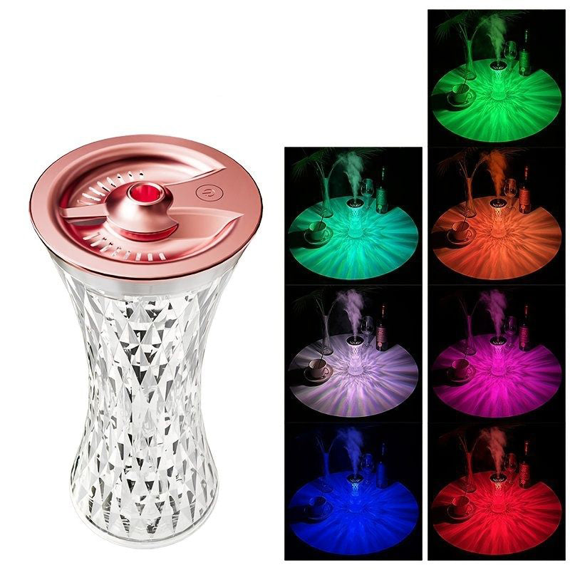 Lampa ambientala cu umidificator, touch, RGB, Crystal Light