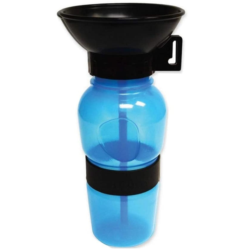 Sticla din silicon cu bol de apa pentru caini, Aqua Dog, 585 ml