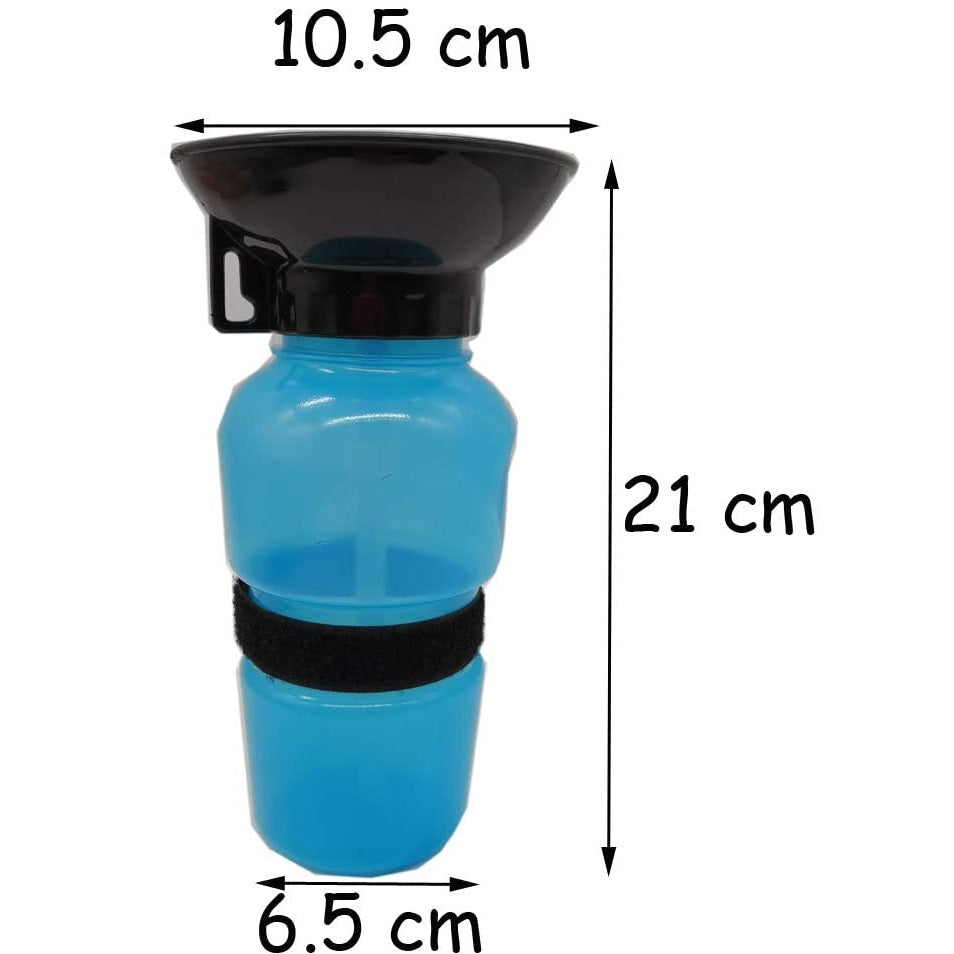 Sticla din silicon cu bol de apa pentru caini, Aqua Dog, 585 ml