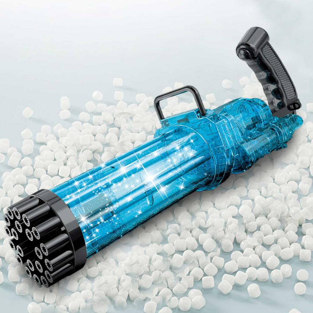 Jucarie pistol cu 21 gauri pentru baloane de sapun, albastru