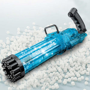 Jucarie pistol cu 21 gauri pentru baloane de sapun, albastru