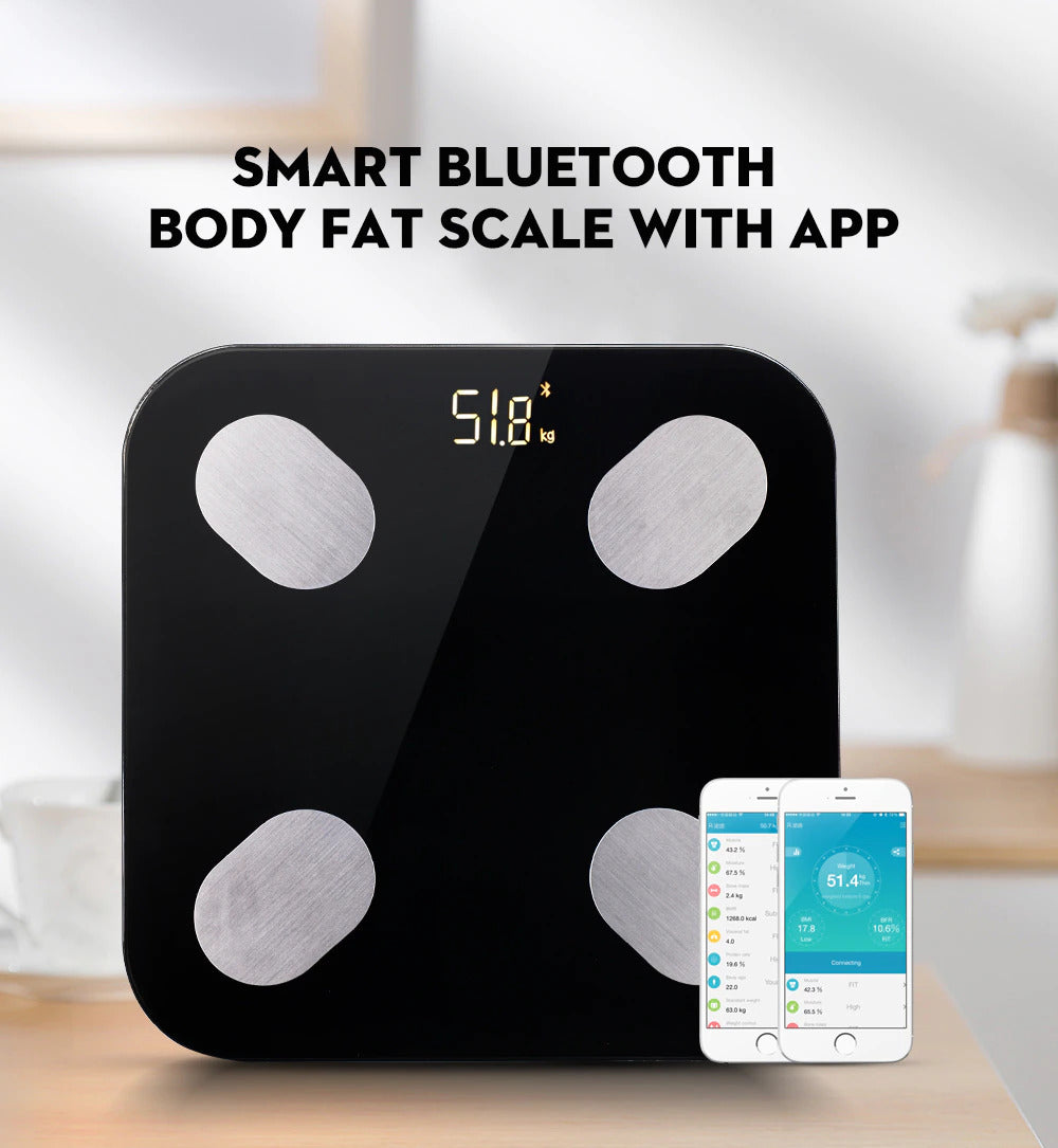 CANTAR ANALITIC 12 IN 1 FITNESS, NEGRU