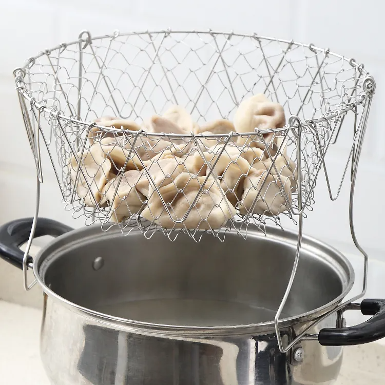 Sita pentru prajit, din inox, pentru cartofi prajiti sau paste, 24cm