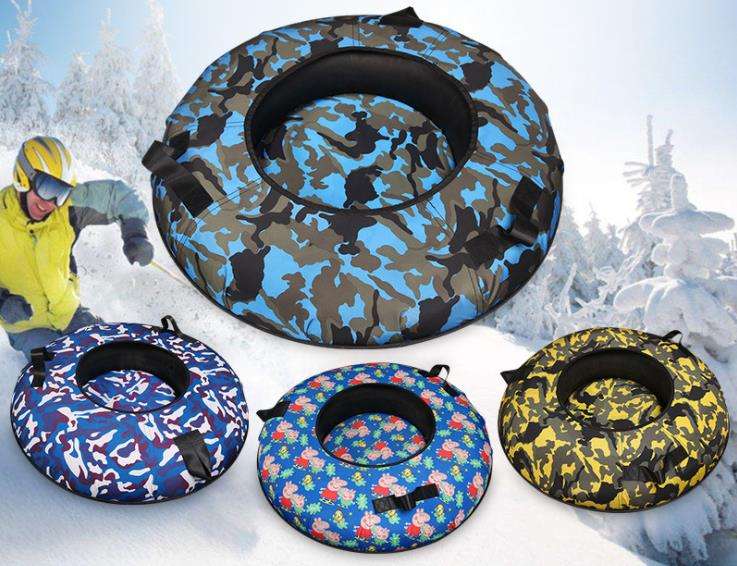 Sanie tip bob, gonflabil, Snow Disc, multicolor, 5+ ani