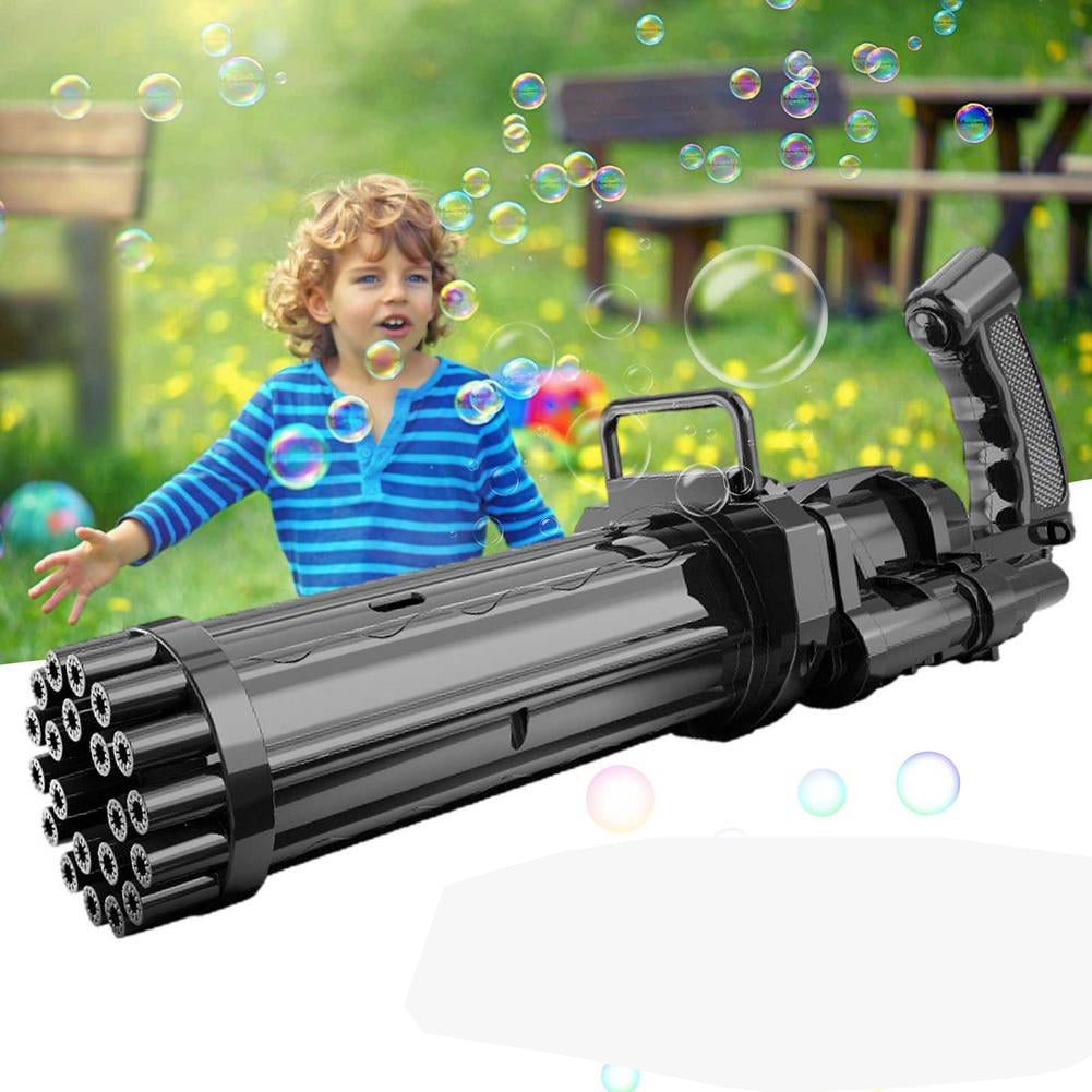 Jucarie pistol cu 21 gauri pentru baloane de sapun, albastru