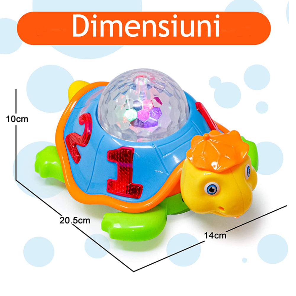 Jucarie interactiva si lampa de veghe Broscuta testoasa, 3+ ani