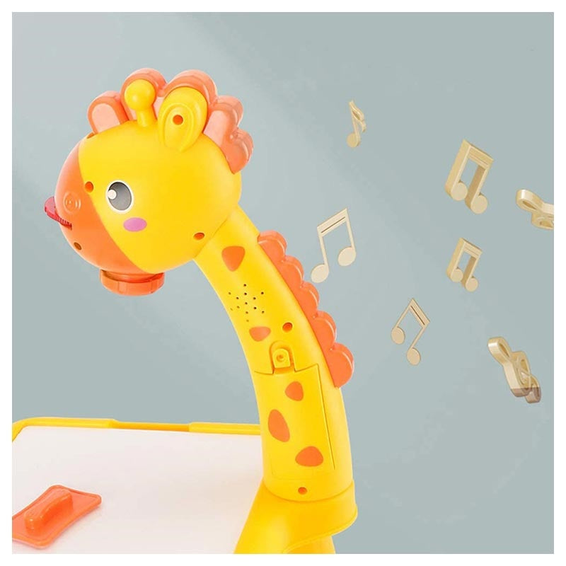 Proiector desen cu 24 de animatii si muzica pentru copii, galben