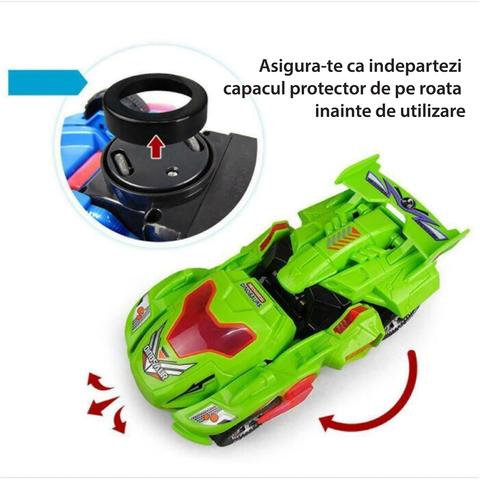 Masina Transformer Dinozaur cu sunete si lumini