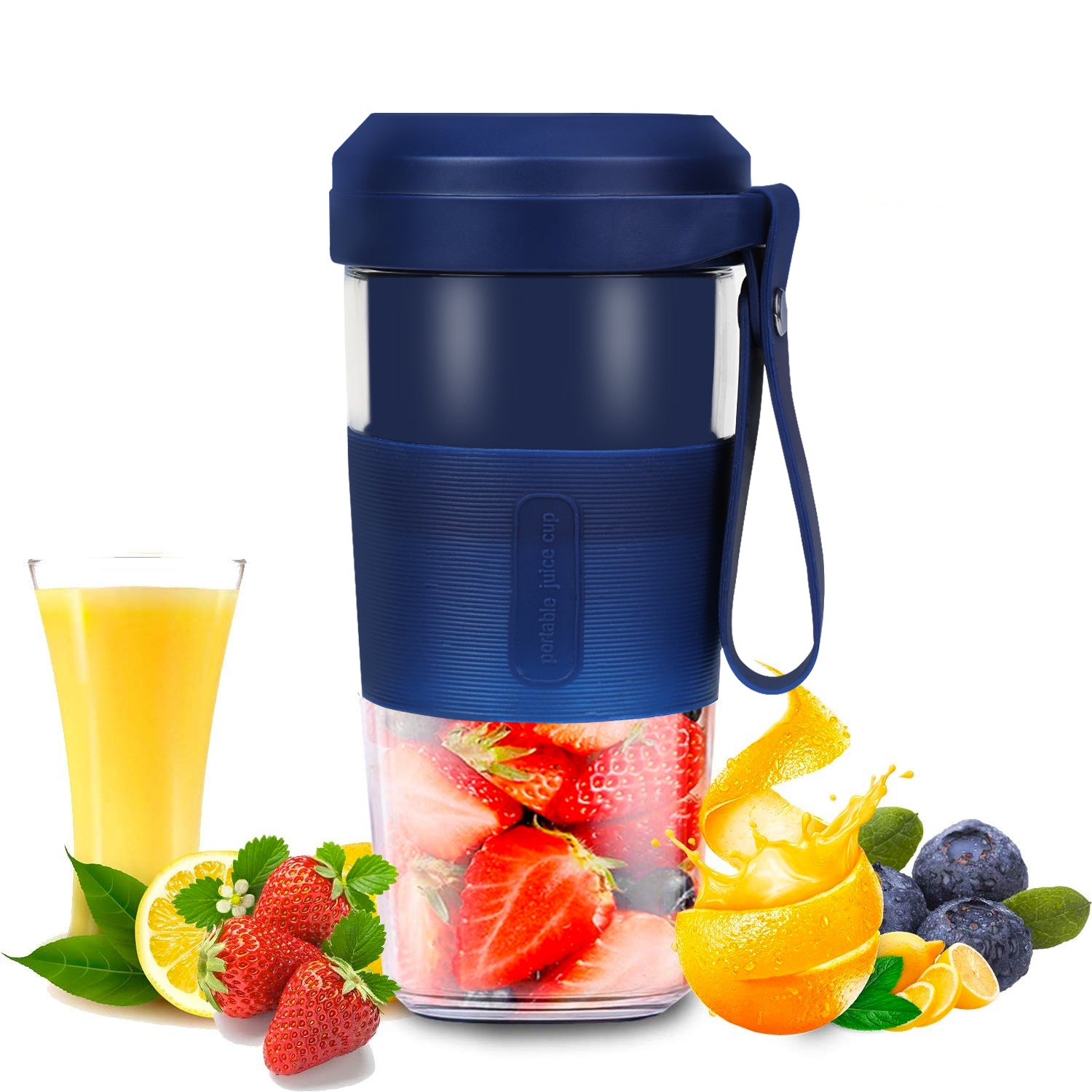 Mini blender electric NutriCup, portabil, pentru preparare sucuri si shake-uri sanatoase, incarcare USB, acumulator, 420 ml