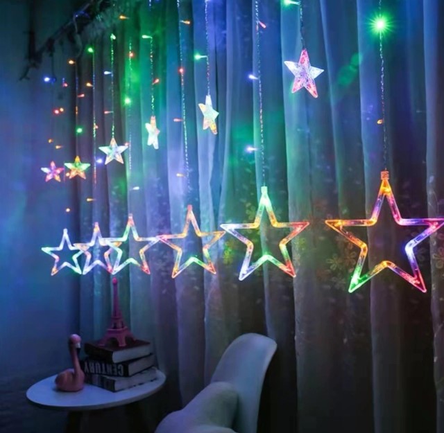 Lumini de Craciun "Stele Cazatoare", 270 cm