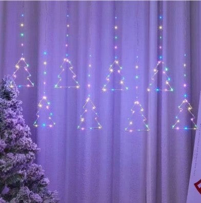 Instalatie perdea cu Braduti, 3M cu franjuri inegale si fir cupru, diverse culori, model 2022, interconectabila