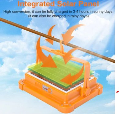Proiector cu panou solar integrat si functie de baterie externa, 100W