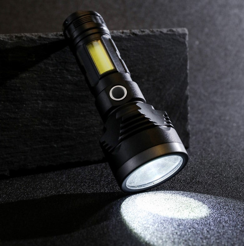 Lanterna Ultra Puternica LED, Rezistenta la apa, Solara, 3 Moduri de lumina, Negru, XW08