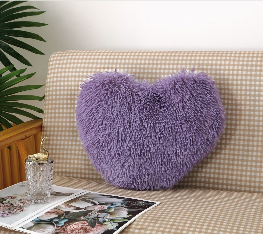 Perna Fluffy, Decorativa cu Model Inima, Pufoasa