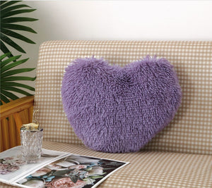 Perna Fluffy, Decorativa cu Model Inima, Pufoasa
