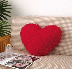 Perna Fluffy, Decorativa cu Model Inima, Pufoasa