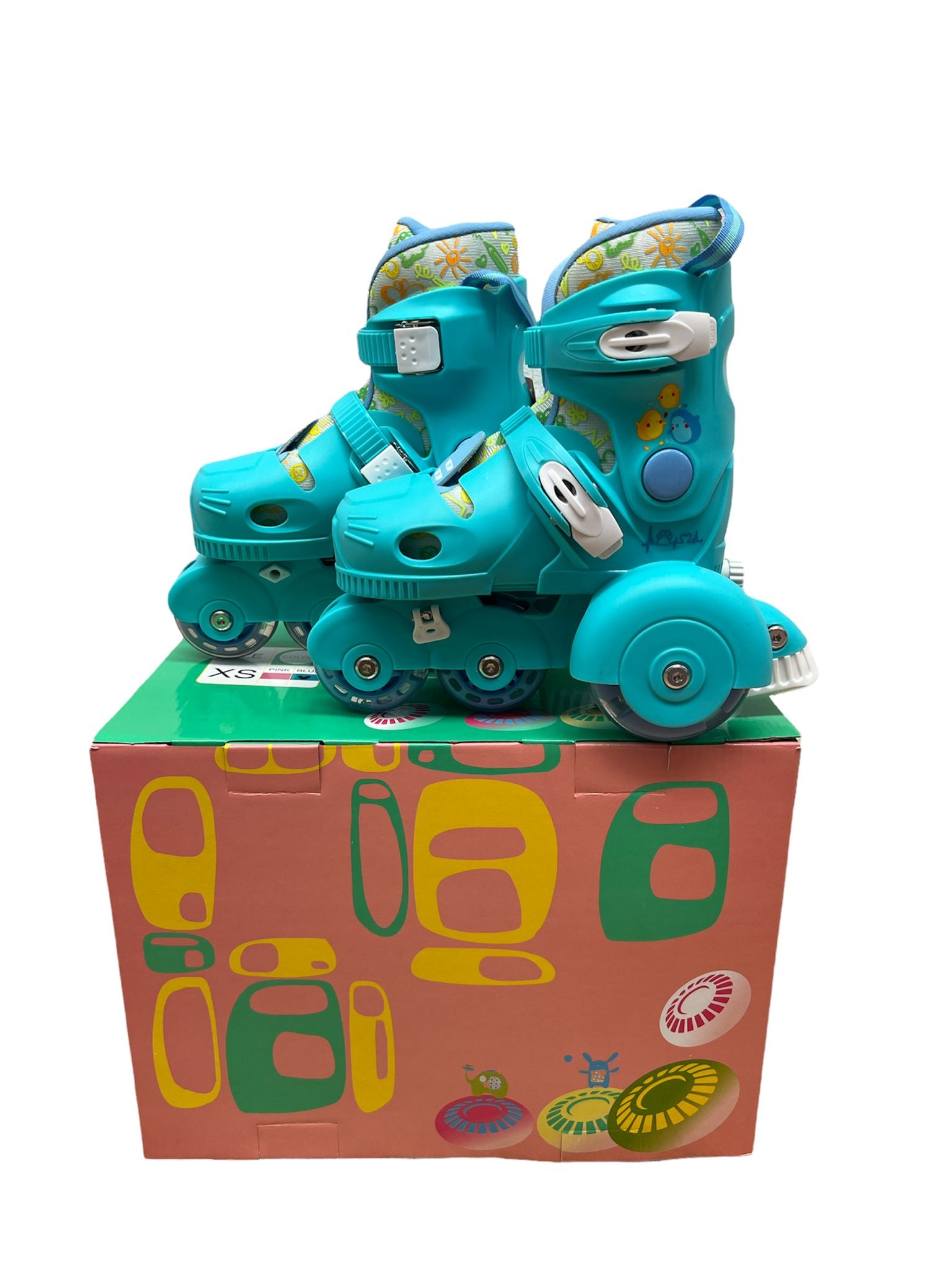 Set complet Patine cu rotile pentru copii cu roti din silicon, casca si aparatori