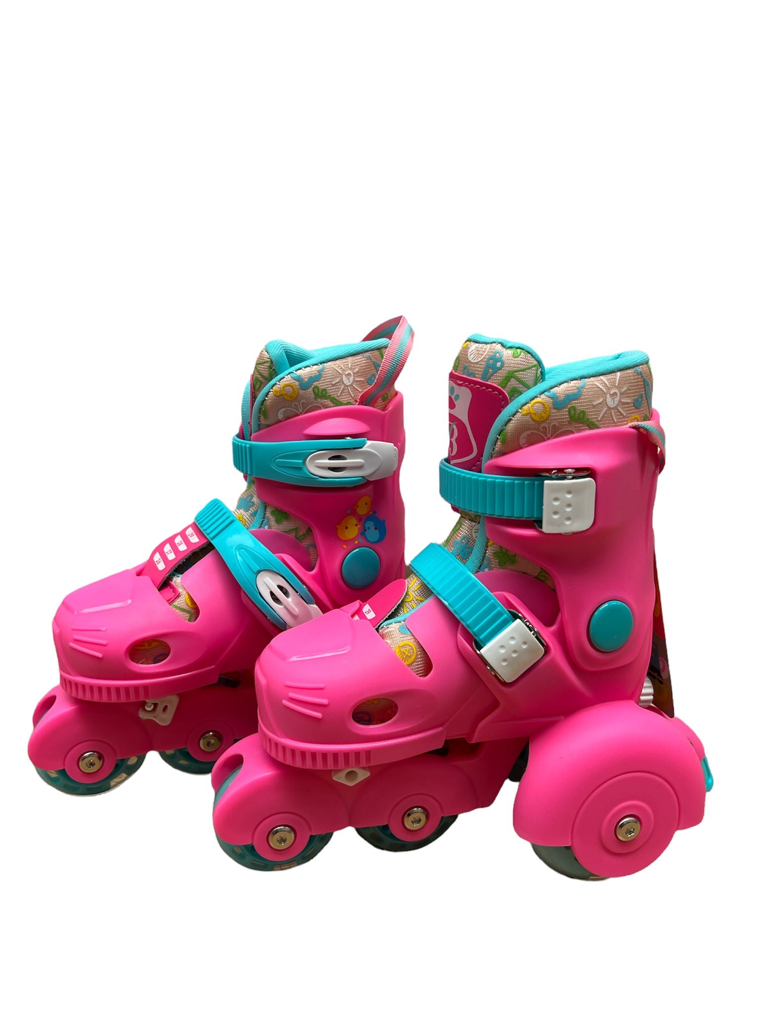 Set complet Patine cu rotile pentru copii cu roti din silicon, casca si aparatori