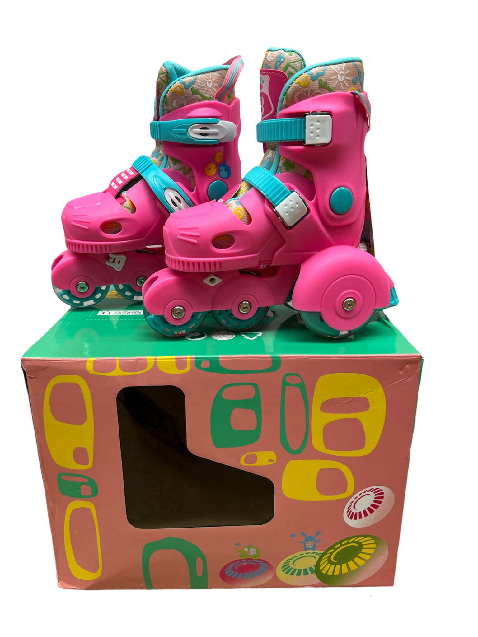 Set complet Patine cu rotile pentru copii cu roti din silicon, casca si aparatori