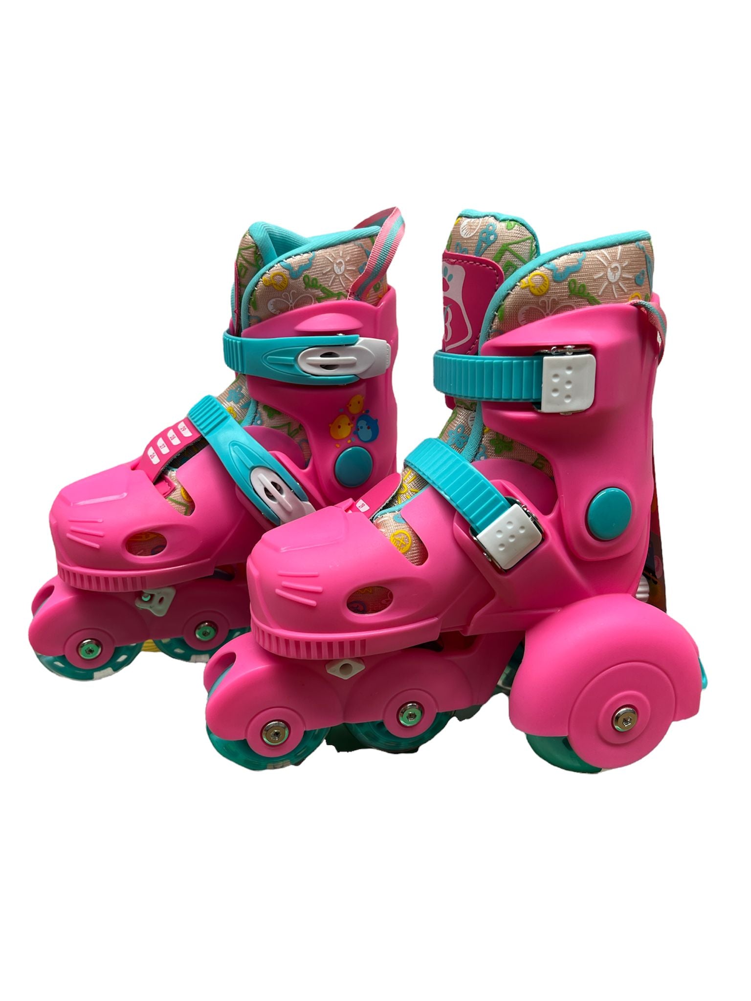 Set complet Patine cu rotile pentru copii cu roti din silicon, casca si aparatori