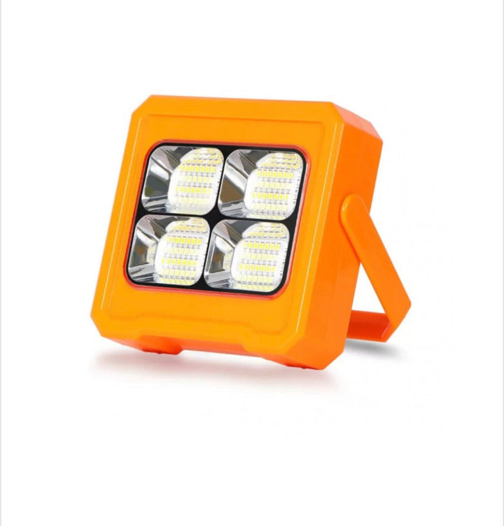 Lampa Solara Portabila Multifunctionala, LED, Power Bank, Incarcare USB, Telecomanda, Galben, ZS56