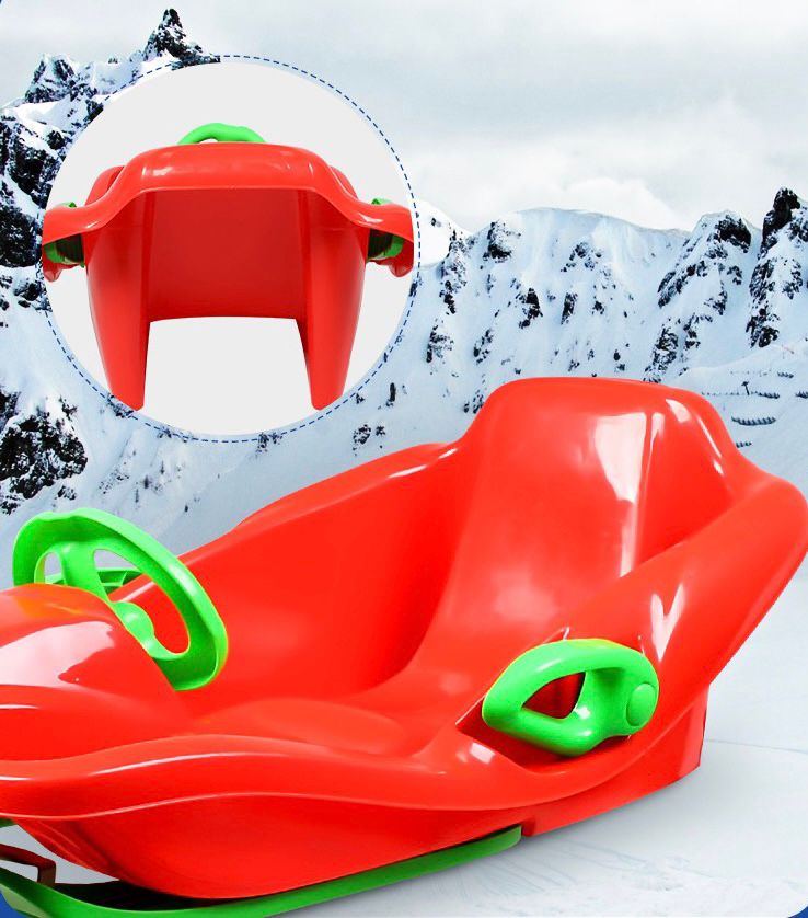 Sanie tip bob, cu volan, pentru copii, +3 ani