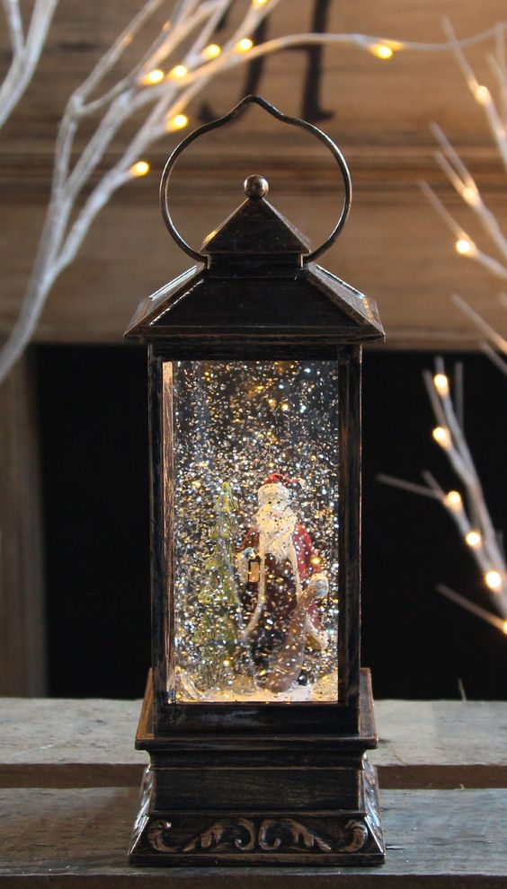 Decoratiune LED de Craciun cu sclipici