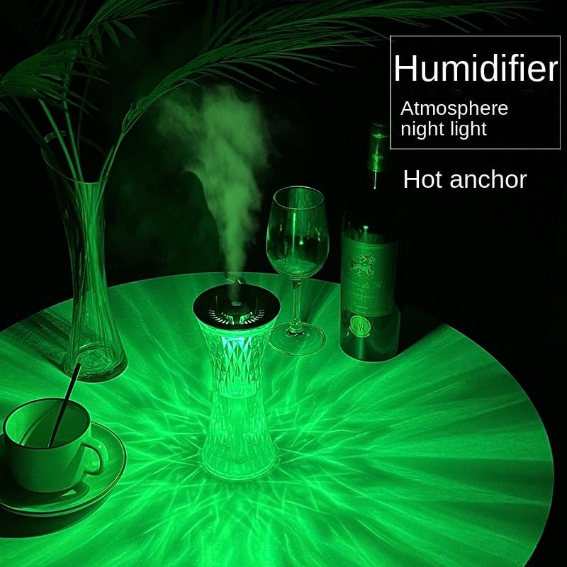Lampa ambientala cu umidificator, touch, RGB, Crystal Light