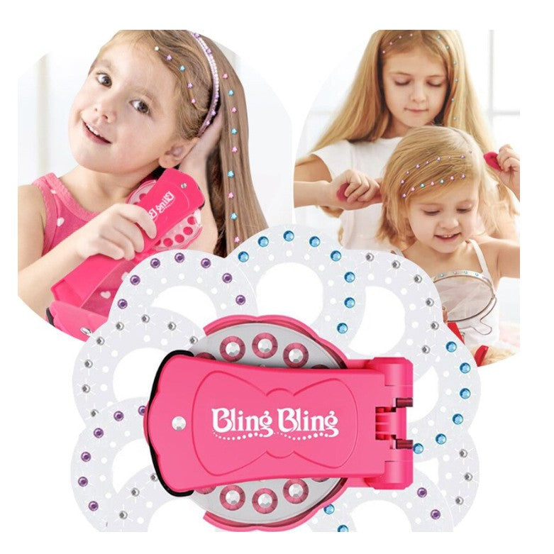 Aparat de jucarie pentru aplicare strasuri, plastic, roz