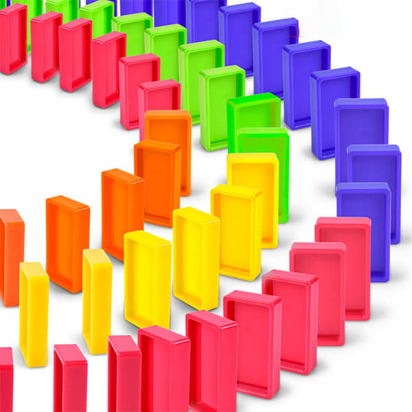 Joc educativ – Trenuletul Domino cu 80 Piese, multicolor